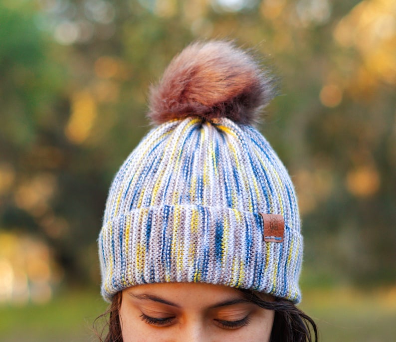 Easy Hat Knitting Pattern Ski Hat Knitting Pattern Winter Etsy