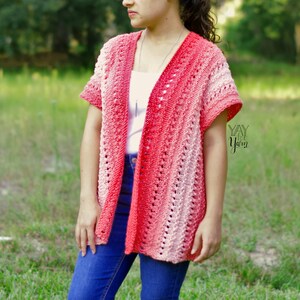 Kimono Knitting Pattern, Plus Size Knitting Pattern, Summer Cardigan Knitting Pattern Easy Knitting Pattern Kimono Cardigan Knitting Pattern image 2