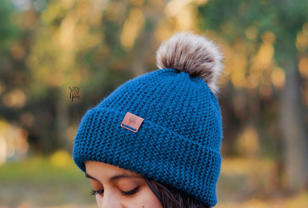 Knitted Hat Pattern, Easy Hat Knitting Pattern, Beanie Knitting Pattern ...