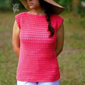 Crochet Top Pattern, Crochet Summer Top Pattern, Plus Size Crochet Patterns, Crochet Patterns for Women, Easy Crochet Pattern for Beginners image 2