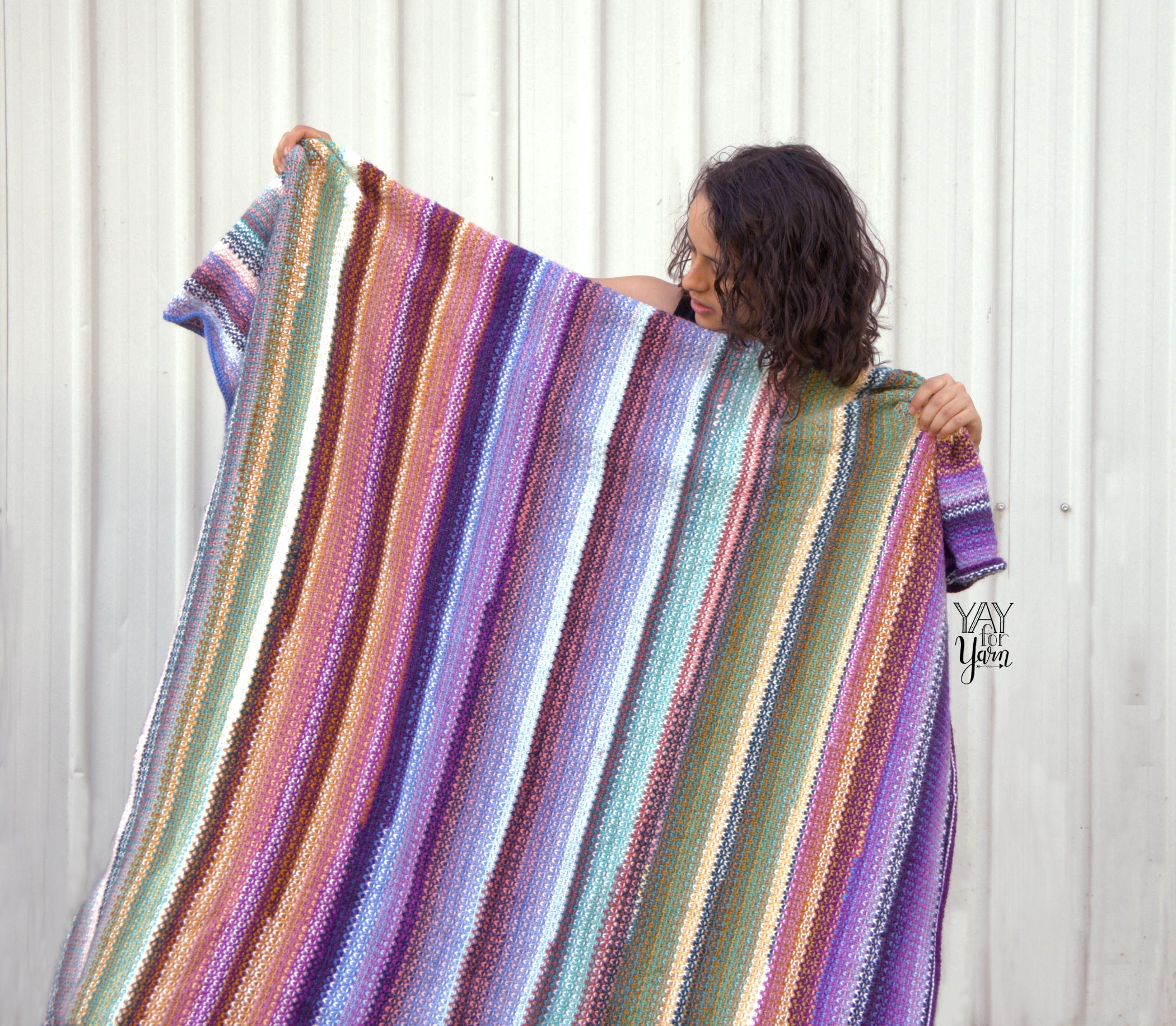 Brava Stripe Blanket PDF Knitting Pattern & Video Tutorial