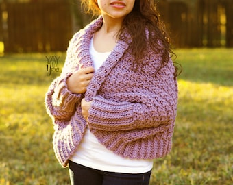 Crochet Cardigan Pattern for Women, Crochet Cocoon Sweater Pattern, Easy Crochet Patterns, Crochet Cocoon Cardigan Pattern for Beginners