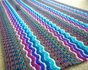 Whispering Waves Afghan - PDF Crochet Pattern