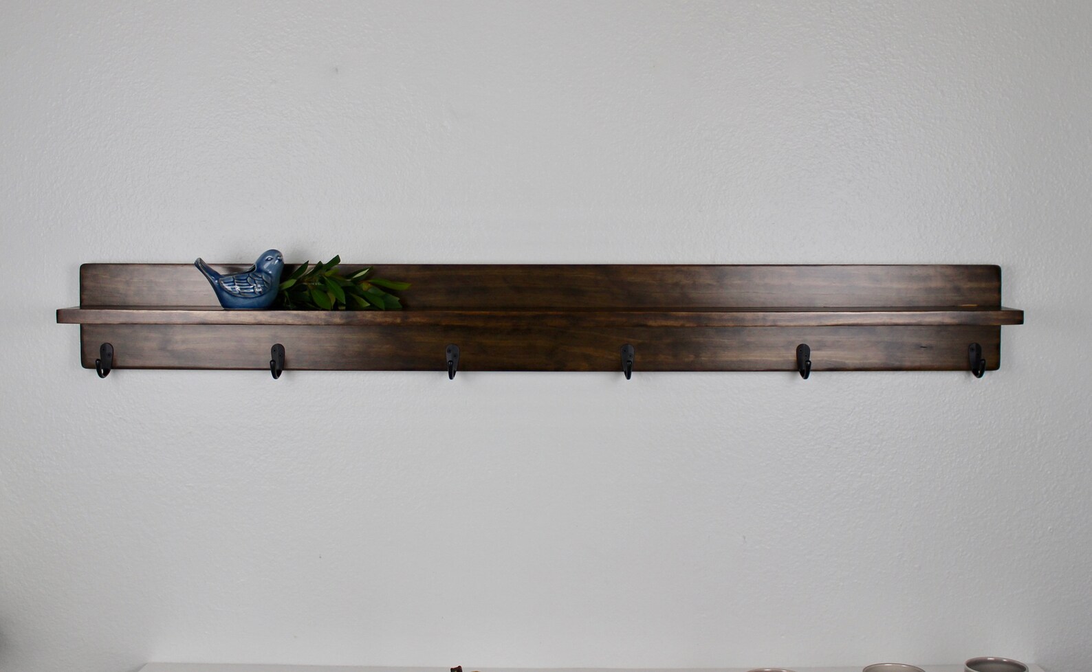 58 Extra Long Shelf With Hooks Cute and Simple Etsy