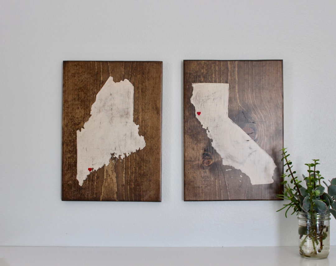 Custom Carved State Map - Made to Order - Rustic Country Maps of Your ...