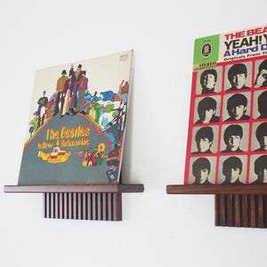 Fluted Vinyl Record Display Ledge - Mid Century Style Wall Display - Minimalist & Sleek