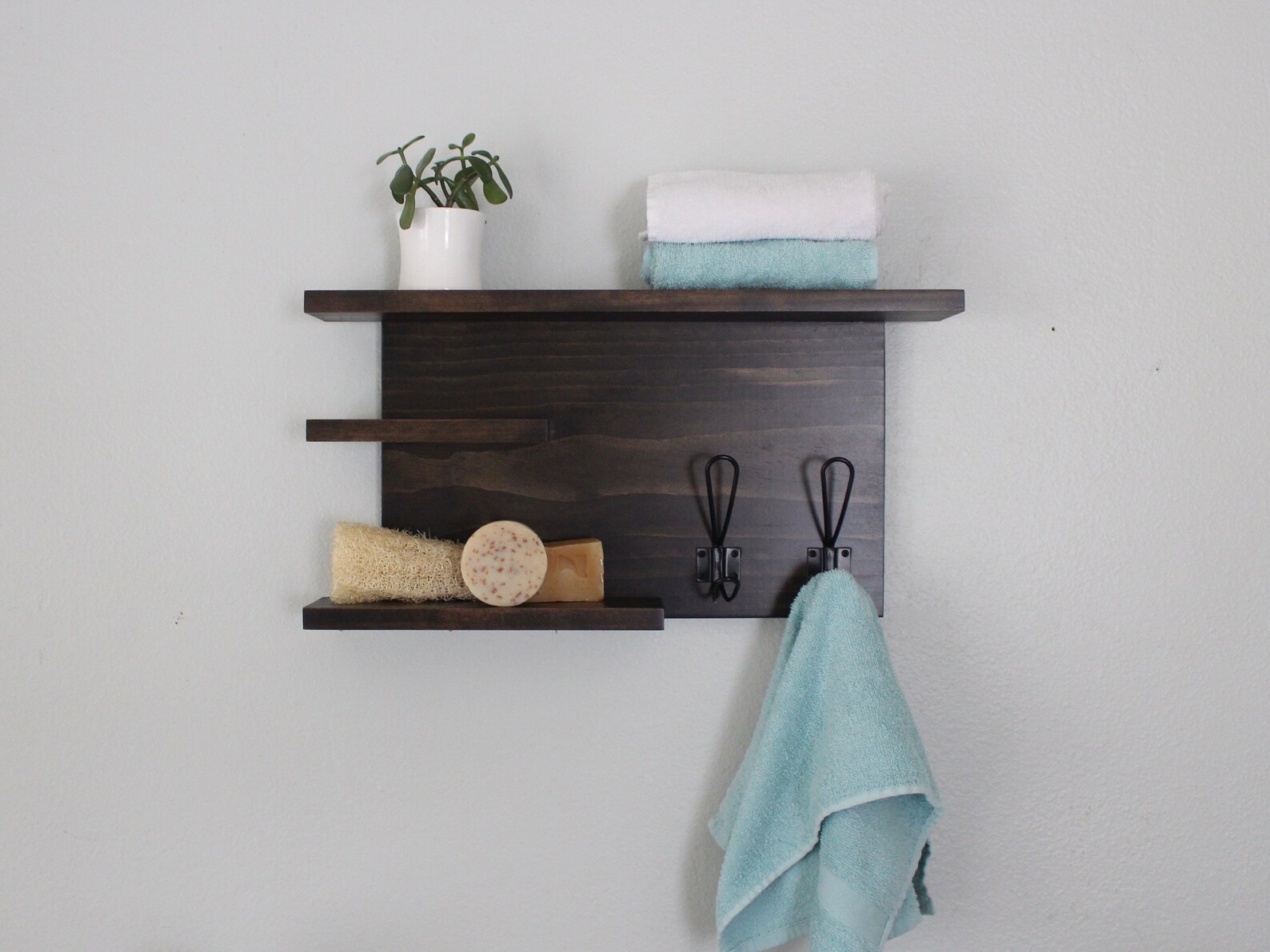 Modern Wall Storage With Farmhouse Hooks Indoor Bike Etsy
