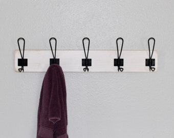 Farmhouse Hooks-  Coat Rack - Storage Hooks - Wall Hook - Purse Hook  - Wall Organizer with Hooks - Bathroom Towel Hooks