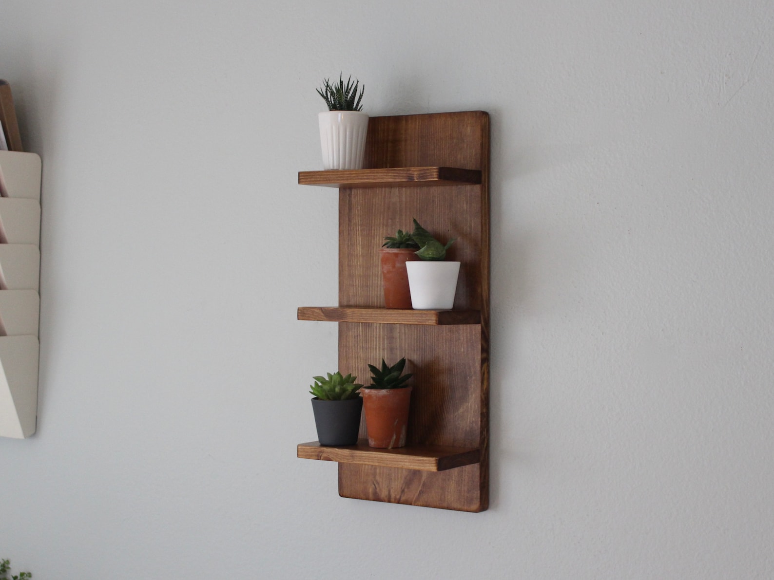 Cottage Wall Shelf Tiered Wall Shelf With Three Small - Etsy