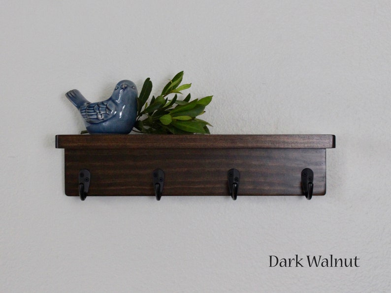 15 Slim Shelf With Hooks Cute and Simple Entryway Etsy