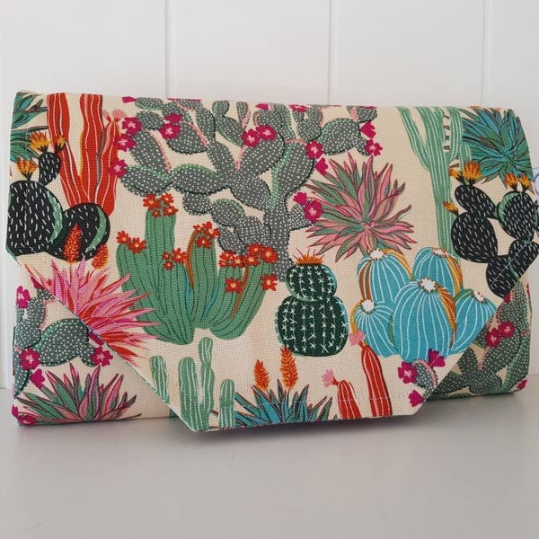 Desert Garden Nappy change mat clutch with Wipes pocket - Nappy Bag - Nappy Clutch  - Nappy wallet - Change Mat *MADE TO ORDER*