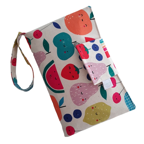 Fruity Face Nappy Wallet - Nappy Bag - Nappy Clutch   - Nappy wallet - Nappy Storage *MaDE TO ORDER**