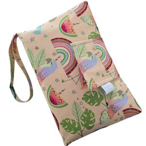 Tropical Jungle Nappy Wallet - Nappy Bag - Nappy Clutch   - Nappy wallet - Nappy Storage