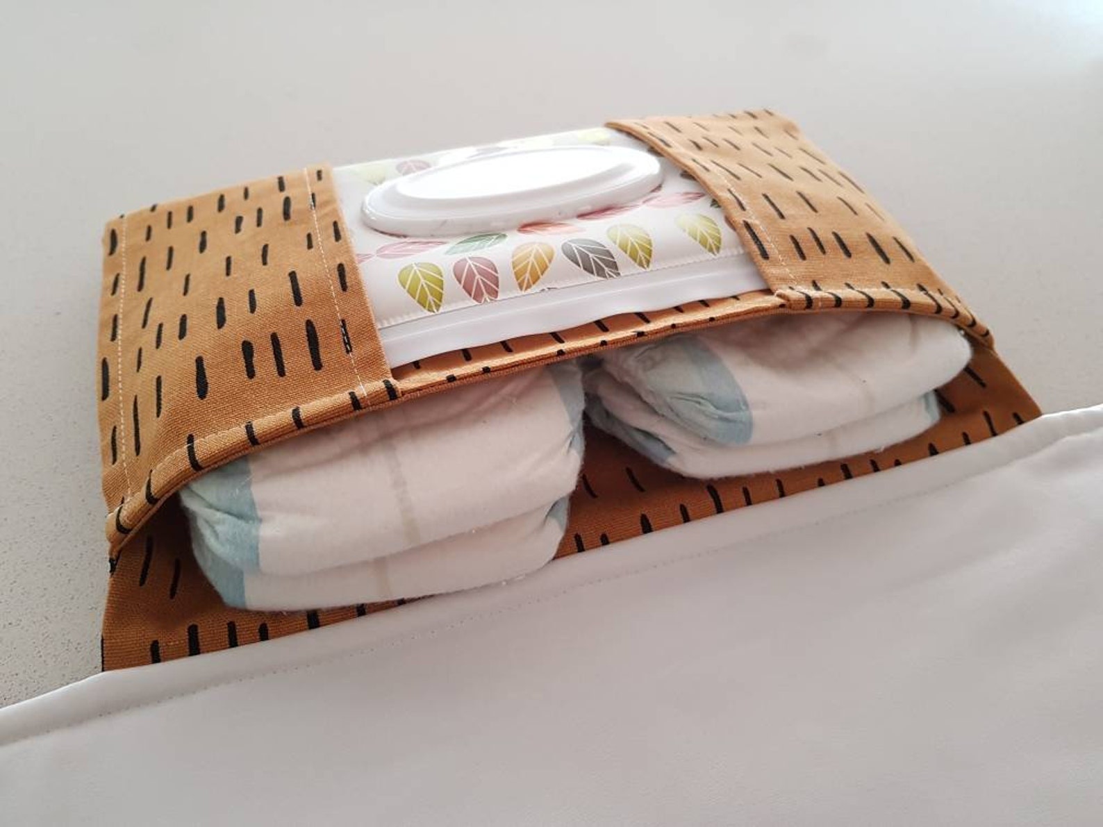 Mustard Dash Nappy Change Mat Clutch With Wipes Pocket Nappy Etsy