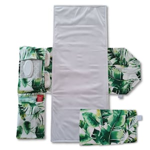 Green leaf Nappy change mat clutch with Wipes pocket - Nappy Bag - Nappy Clutch  - Diaper clutch - Nappy wallet - Change Mat *MADE TO ORDER*