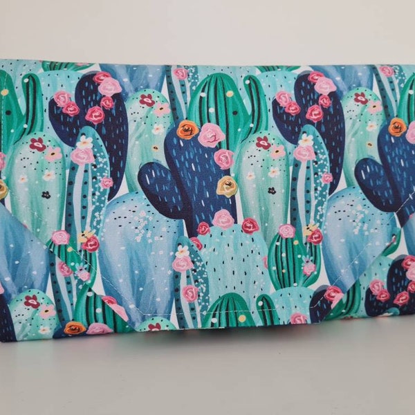 Floral Cactus Nappy change mat clutch DELUXE  - Nappy Bag - Nappy Clutch   - Nappy wallet - Change Mat **MaDE TO ORDER **