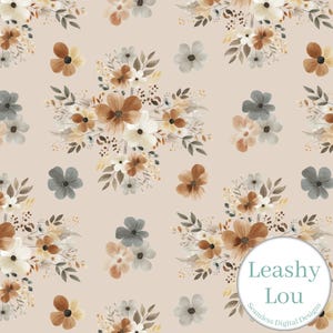 Autumn Floral seamless Digital Design - floral Seamless Digital Design, flower seamless design, Seamless fabric design, Repeat Tile