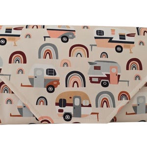 Retro Campers Nappy change mat clutch DELUXE  - Nappy Bag - Nappy Clutch   - Nappy wallet - Change Mat
