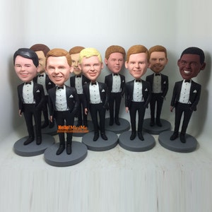 Custom Groomsmen Bobblehead: Handmade Wedding Party Gift