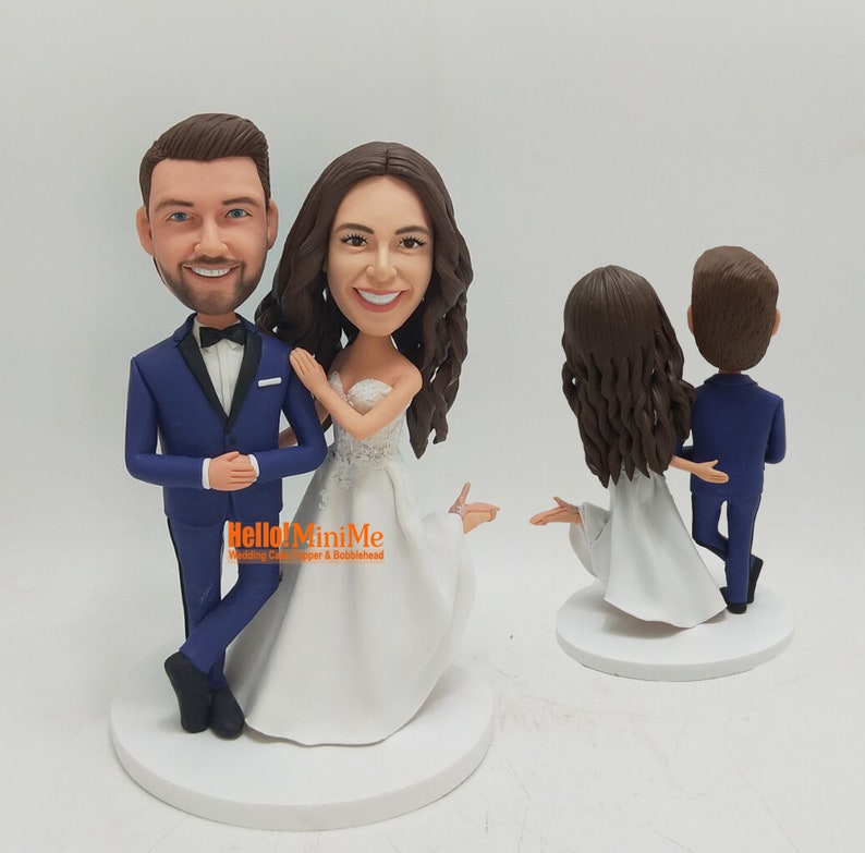 Custom cake topper wedding topper cake topper wedding bobble head custom bobblehead cake topper wedding cake topper CT K537B image 6