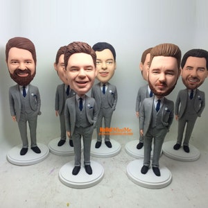 Personalized Groomsmen Bobbleheads: Custom Wedding Party Gifts