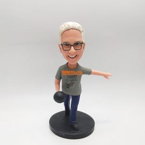 Custom Bowling Bobblehead: Personalized Bowler Figurine Gift