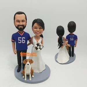 Figura cabezona personalizada para tarta de boda: figura personalizada de novios