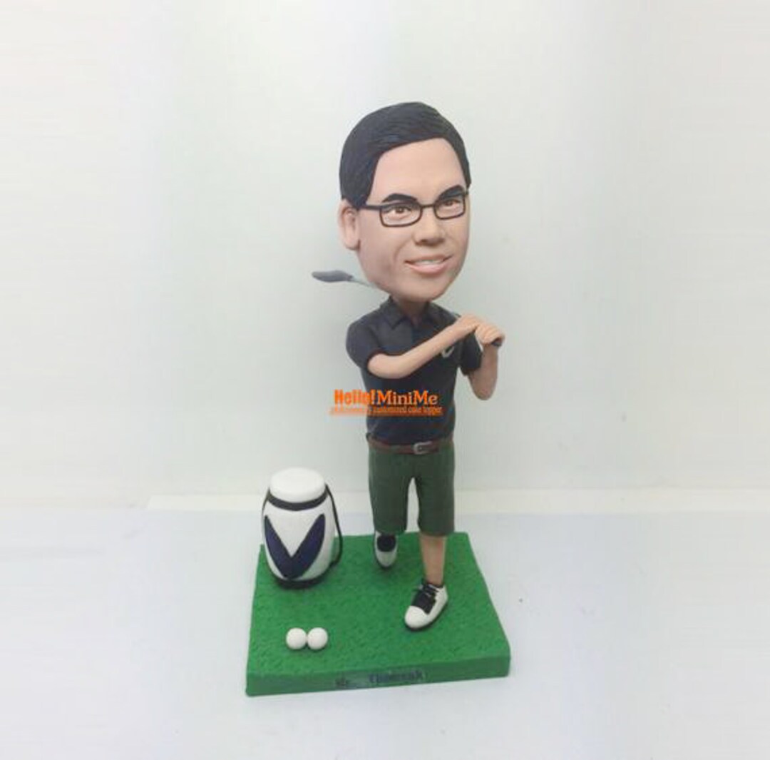 Golf Bobble Head Custom Bobbleheads Christmas Bobblehead Etsy