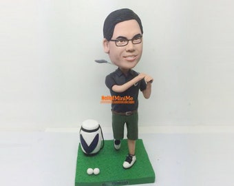 Golf bobble head custom bobbleheads Christmas Bobblehead Birthday Bobble head Christmas bobble head Birthday Golfer Bobblehead- BH G412