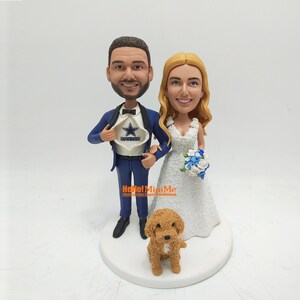 Custom Wedding Cake Topper Bobblehead Figurine: Personalized Couple Gift