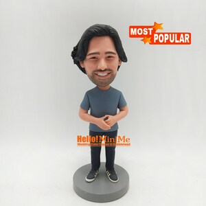 Custom Man Bobblehead, Personalized Boyfriend Bobblehead, Custom BobbleHead Gifts for Boss, Coworker, Police, Coach, Firemen, Officiant K069