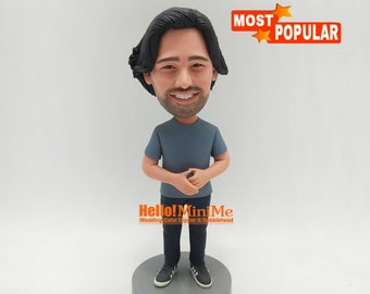 Birthday Bobblehead Christmas Gift custom bobblehead Christmas present Birthday Gift Bobble head Personalized Gift for Him- BH K069