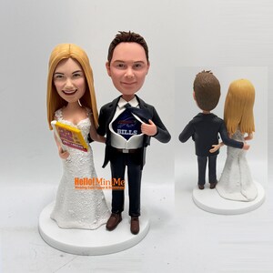 Figura cabezona personalizada para tarta de bodas: regalo personalizado