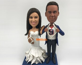 Wedding cake topper wedding bobble head cake topper wedding topper custom cake toppers for wedding custom cake topper - CT G336