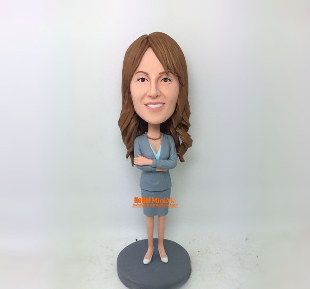 Office Lady Bobblehead Custom Bobblehead Birthday Bobblehead Etsy