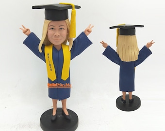 Custom Graduation Bobblehead from Photo, Personalized Graduate Gift for Him Her Son Daughter -K428
