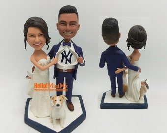 wedding cake topper Wedding topper Custom cake toppers Bobble head cake topper wedding bobblehead Custom Cake Topper- CT K423