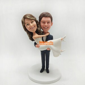 Custom Wedding Cake Topper: Personalized Bobblehead Figurine