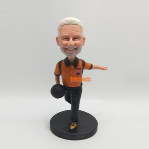 Custom Bowling Bobblehead Cake Topper: Personalized Bowling Gift