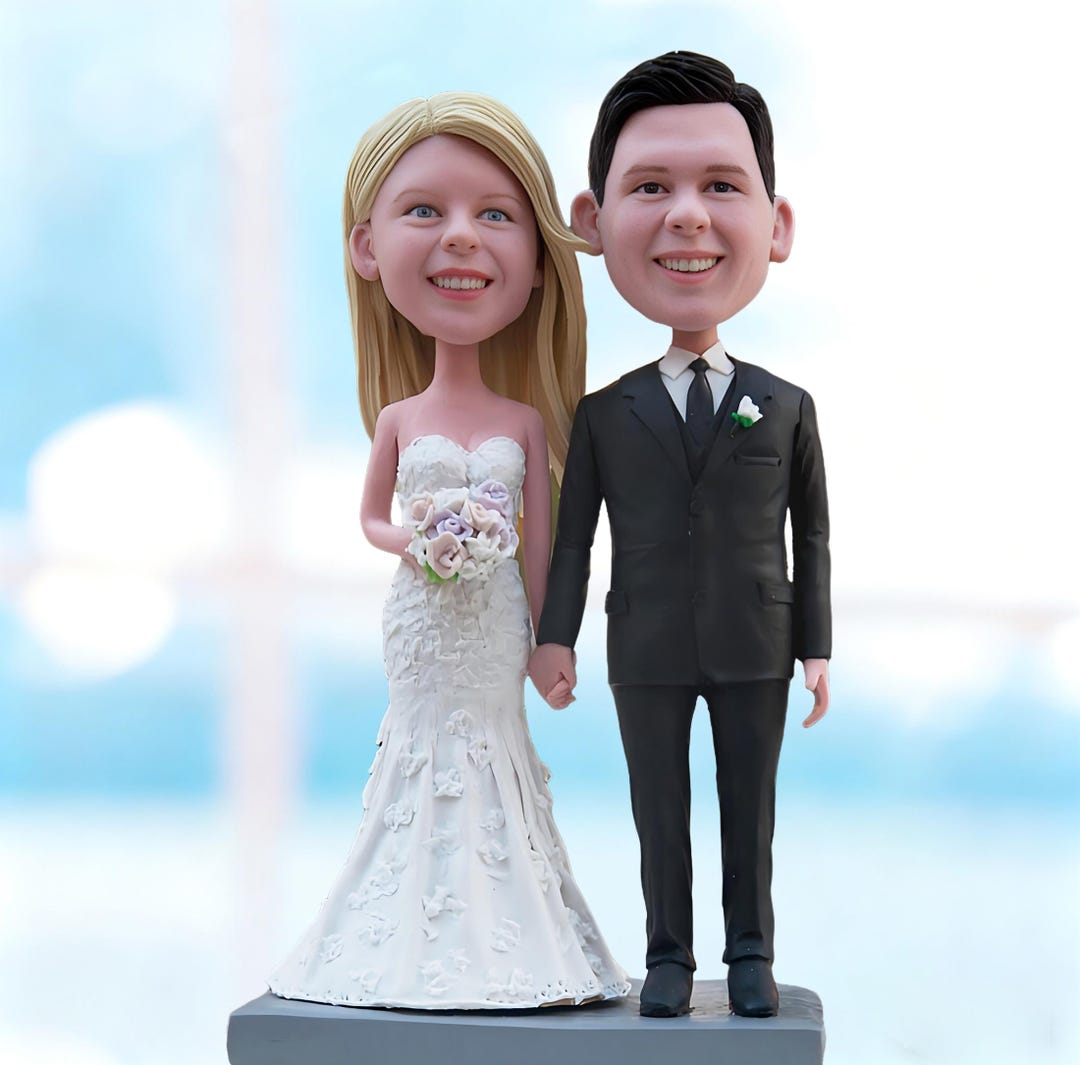Custom Wedding Cake Topper From Photo, Personalized Bride and Groom ...