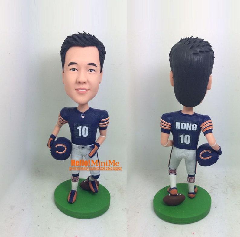 Custom Bobblehead Birthday bobblehead Christmas bobblehead football bobblehead Custom bobble head unique bobble head BH G915A image 1