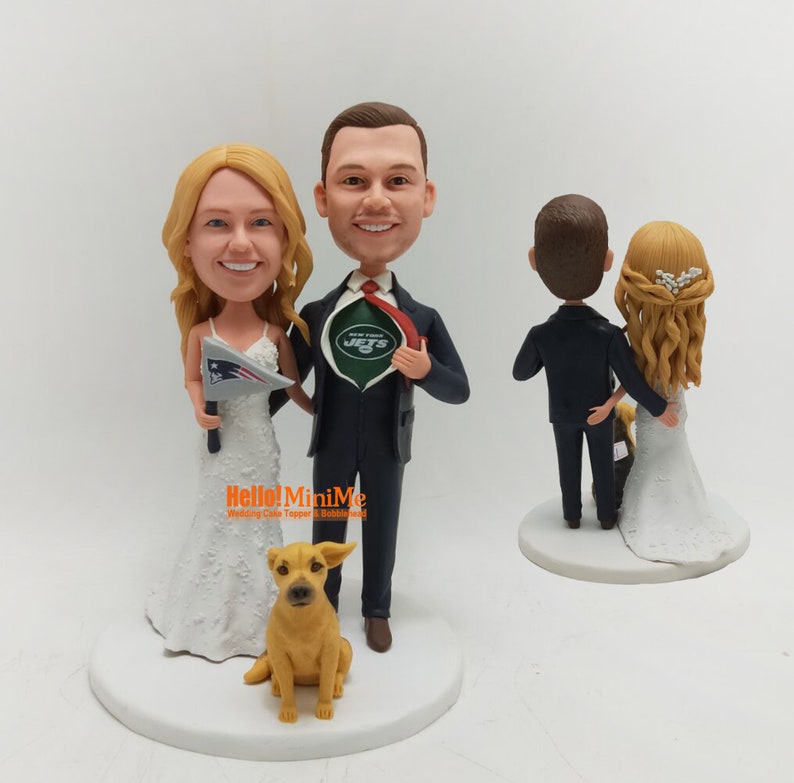 Wedding Cake topper custom cake toppers Wedding topper Custom bobble head cake topper custom wedding bobblehead custom Cake topper CT K46S image 2