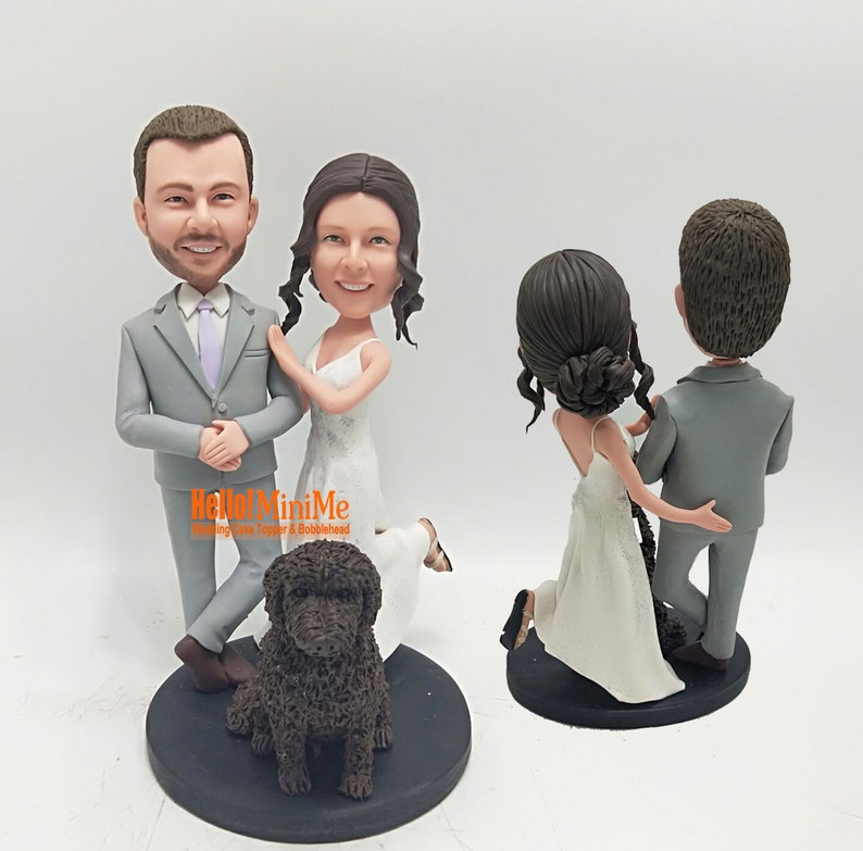 Custom cake topper wedding topper cake topper wedding bobble head custom bobblehead cake topper wedding cake topper CT K537B image 7