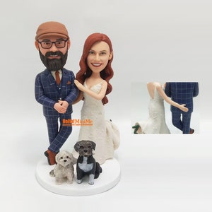 Custom cake topper wedding topper cake topper wedding bobble head custom bobblehead cake topper wedding cake topper CT K537B image 8