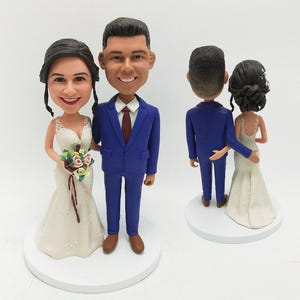 Wedding Custom Cake Topper, Bobblehead Wedding, Personalized Wedding Cake Toppers, Wedding figurine Toppers, Couple Bobblehead gifts -K128