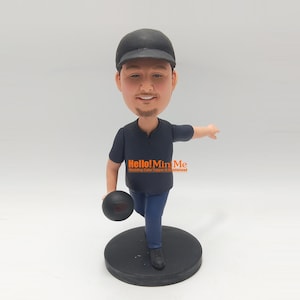Bowling bobblehead Custom Bowling Gifts for bowler bobblehead bowler figurine Bowling bobblehead Unique Bowling Gift for him - BH K1128