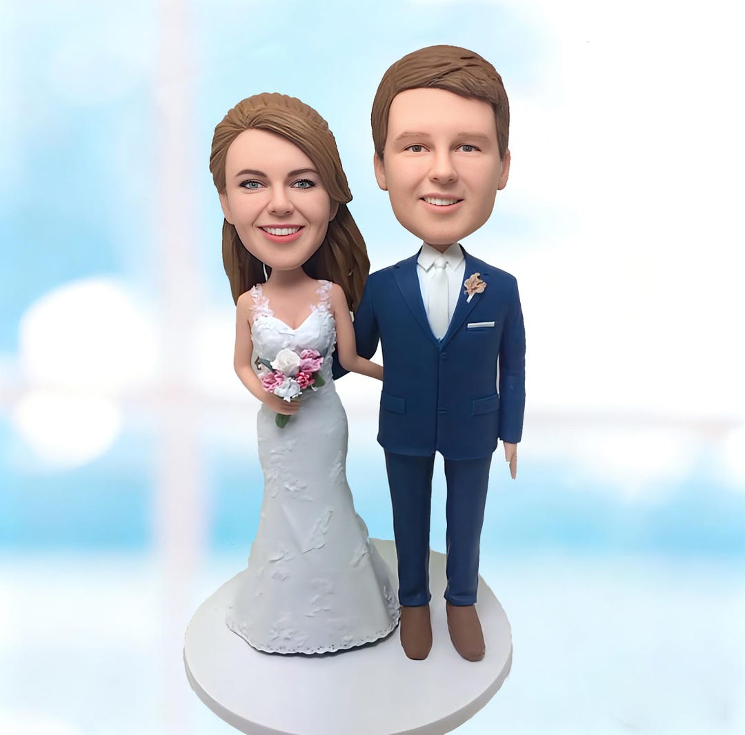 Custom Wedding Cake Topper From Photo, Personalized Bride and Groom ...