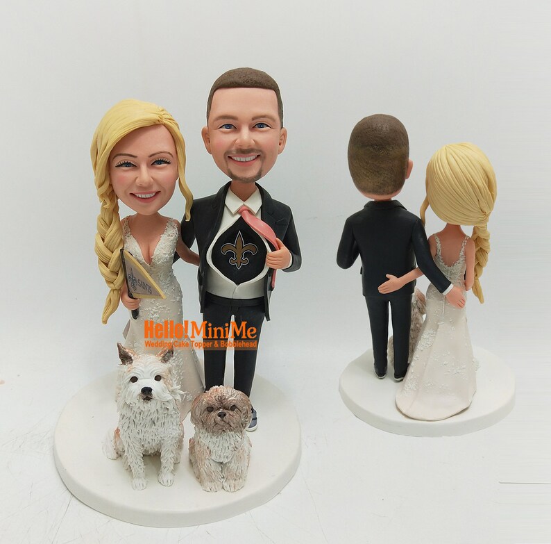 Wedding Cake topper custom cake toppers Wedding topper Custom bobble head cake topper custom wedding bobblehead custom Cake topper CT K46S image 4