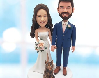 Personalisierter Hochzeitstortenstecker / Tortenstecker vom Foto, personalisiert, Haustier Andenken -K225