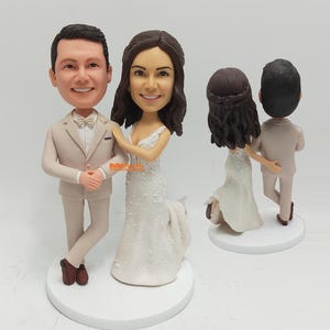 Custom Wedding Cake Topper: Bobblehead Figurine